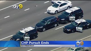 Midday Pursuit Ends In Middle Of 101 Freeway