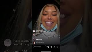 Celebrity Aliza Jane (Aj) -IG Live 1/8/2022 Wealth