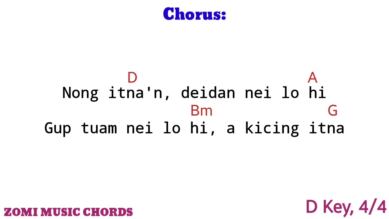 Itna La Ngaih - Rody Za Lien Sing (Chords With Lyrics)