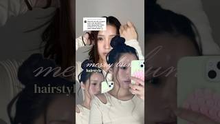 Messy bun tutorial #hairbun #messybuntutorial