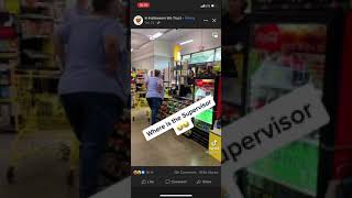 Lady goes off on Dollar General Associate for not keeping distance.