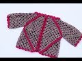 Crochet jacket with hexagons
