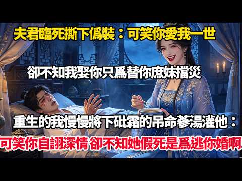 夫君臨死撕下僞裝：可笑你愛我一世，卻不知我娶你只爲替你庶妹擋災！重生的我慢慢將下砒霜的吊命蔘湯灌他：可笑你自詡深情，卻不知她假死是爲逃你婚啊#完結小說#重生#復仇#大女主#權謀#穿書#爽文