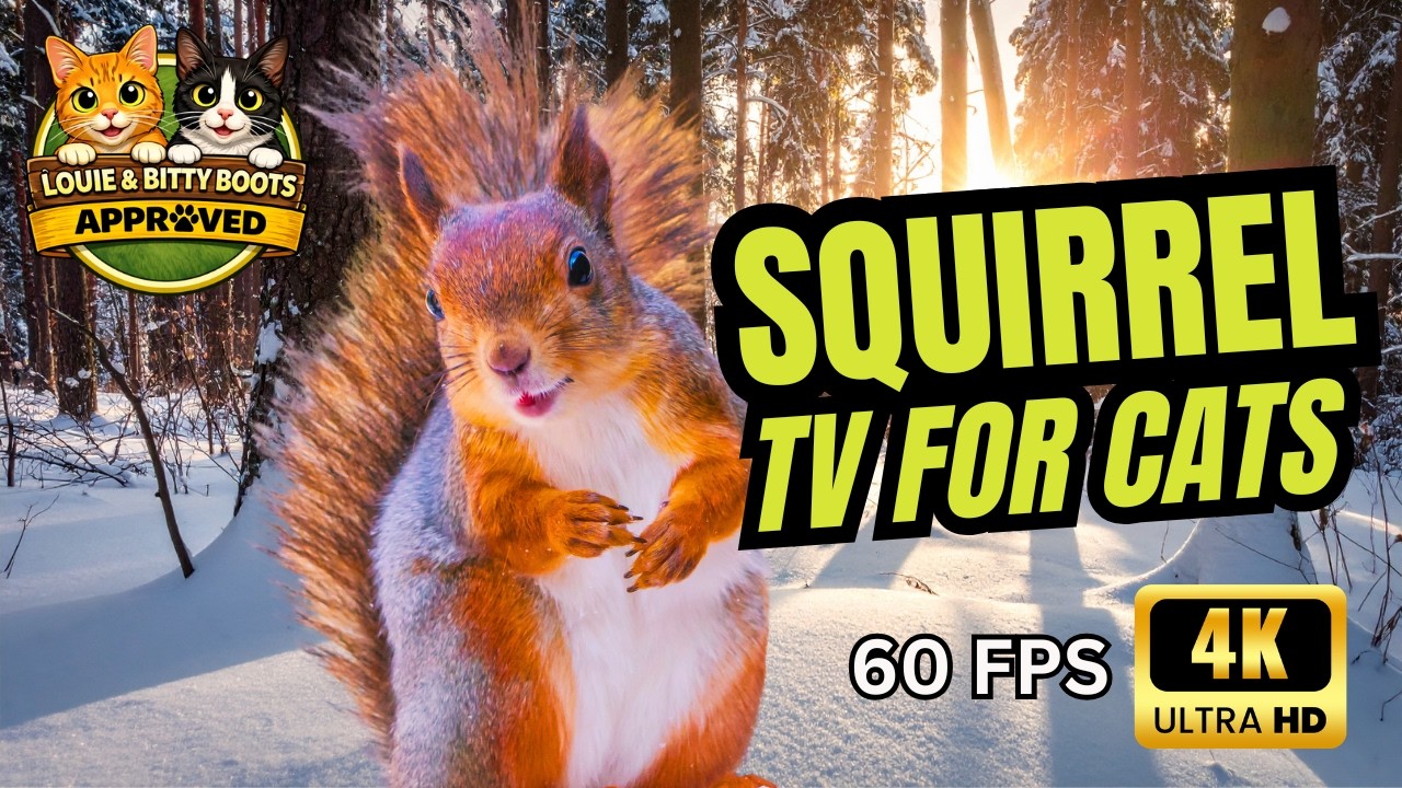 Cat TV 🐿️ 4K Squirrels for Cats to Watch + Turkeys & Natural Sounds