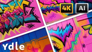 AI-generated Graffiti screensaver [3-hour 4K Ultra HD]