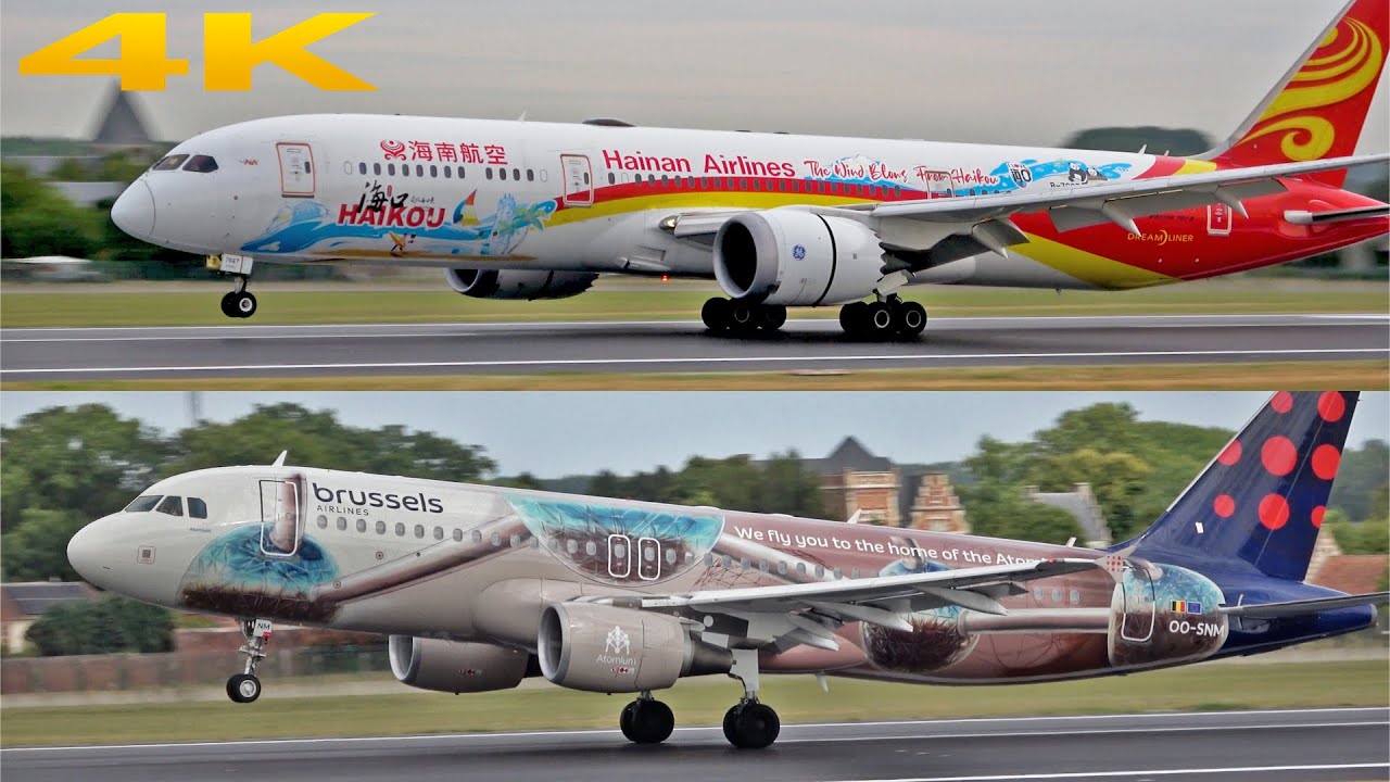 ✈️ PLANESPOTTING BRUSSELS AIRPORT AUGUST 2025 WITH HAINAN AIRLINES SPECIAL LIVERIES