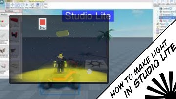 Tutorial: How to make light| Roblox Studio Lite