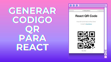 Como GENERAR códigos QR con React (muy fácil)