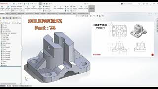 SolidWorks tutorial 3D Modeling: Part 74