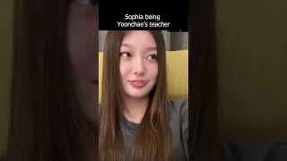 Sophia being a teacher to Yoonchae! 🤩☺ #katseye #sophia  #yoonchae #shorts