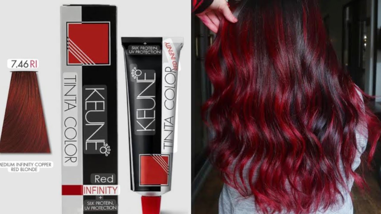 Red Colour High lights with Keune At Home,Hair Streaking
