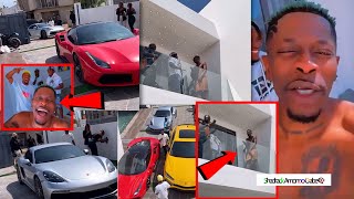 Famous SHATTA WALE’s Rich Friends Pull Up In His House To Celebrate With Him, SEE CARS!🔥😬🤯 Net Worth