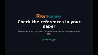 How to check a reference list for errors and fake citations (Word, PDF or text) | RefRunner