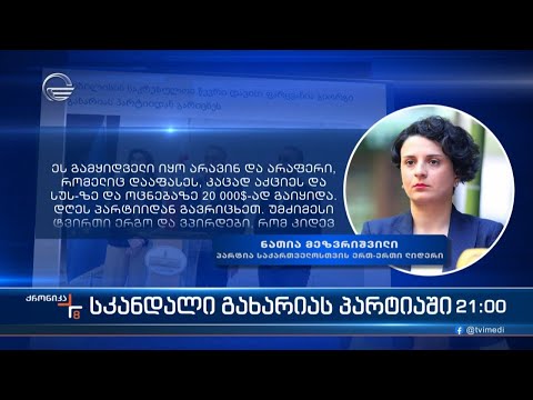 სკანდალი გახარიას პარტიაში