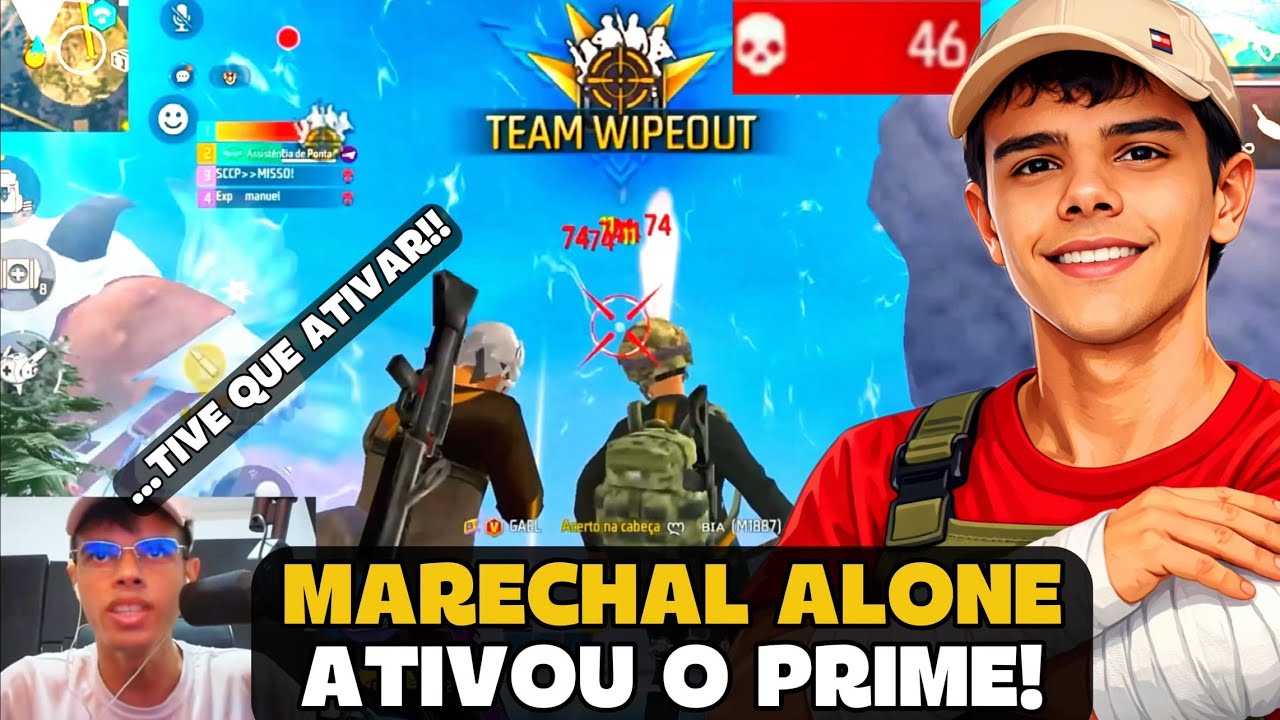MARECHAL TEVE QUE ATIVAR O PRIME E LIMPOU O MAPA NA RANK! FREE FIRE - MARECHAL HIGHLIGHTS