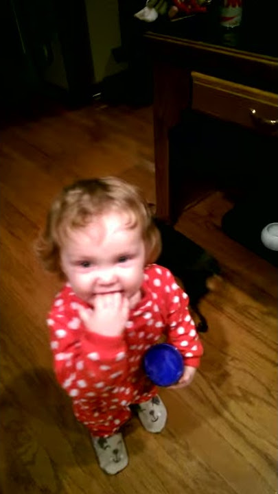 Funny kids! She wants a snack!