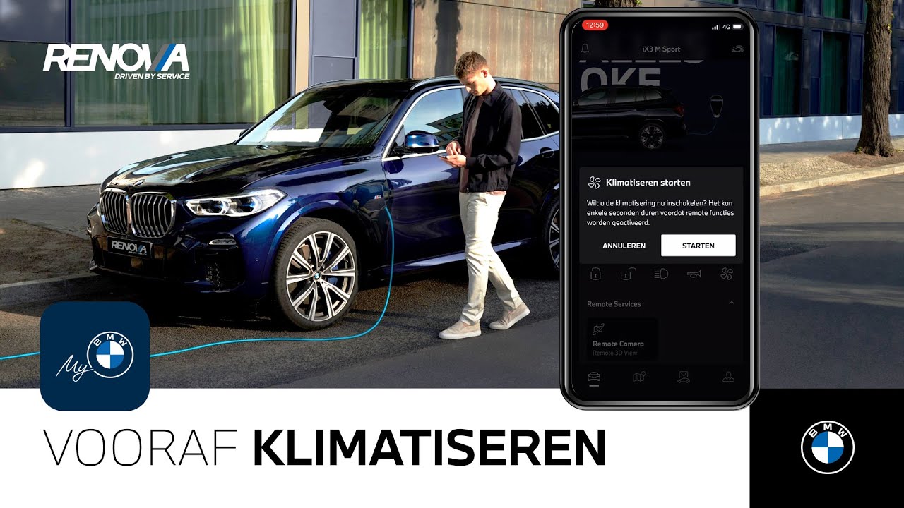 Hoe verwarm of verkoel ik mijn BMW op afstand?