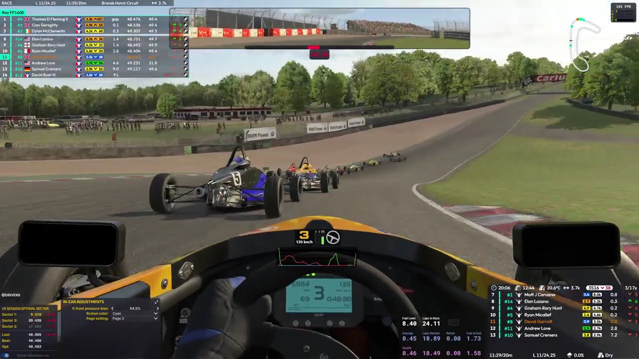 iRacing: UK FF1600 25S4 | Brands Hatch Indy (3.7k SOF)