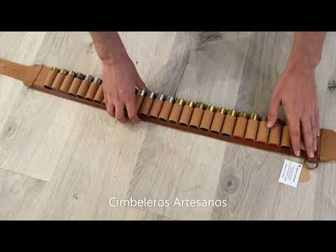 CANANA para cartuchos Beige de cuero (Cimbeleros Artesanos)