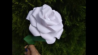 Пышная РОЗА ИЗ БУМАГИ / для акции "Белый цветок"