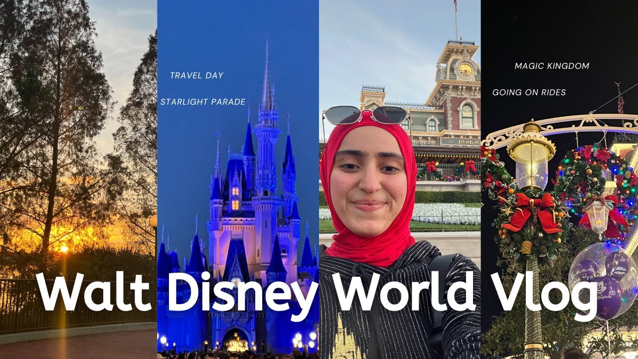 DISNEY WORLD VLOG 🏰! Mini Travel Day, Starlight Parade, Room Tour, Riding Rides, & Pin Trading! 🐭✨🌅