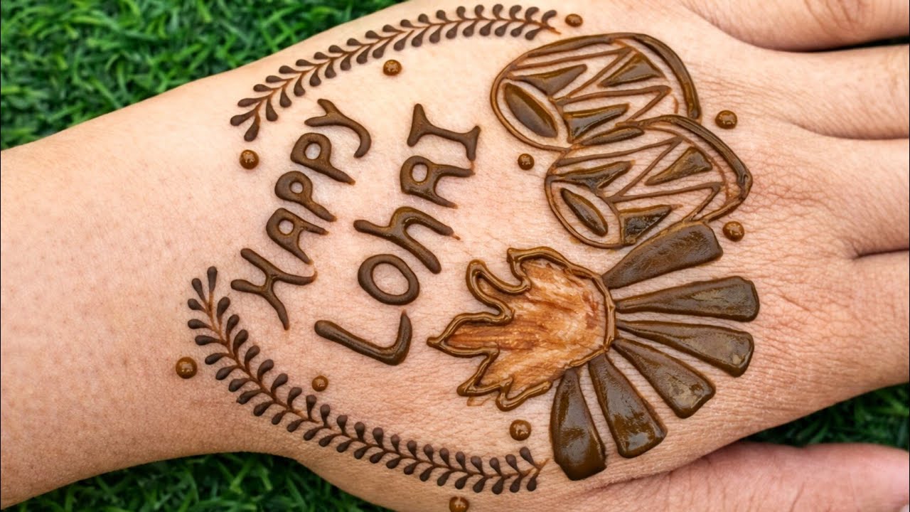 Happy Lohri Special Mehndi Design | Lohri Festival Henna Design | Easy & Beautiful Mehndi