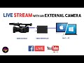 Use an External Camera to Live Stream on Facebook or Youtube, PC or MAC - OBS Walkthrough