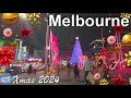 🇦🇺 🎅 MELBOURNE 4k Walking Tour 🎄| Crown Christmas River Show, Federation Square and city Xmas lights