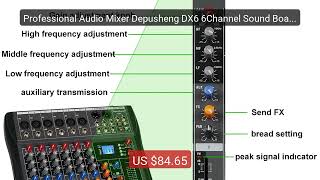 Professional Audio Mixer Depusheng DX6 6Channel Sound Board C... — Amazing Value 2026 | Must Have!