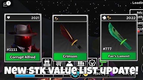 NEW STK VALUE LIST UPDATE! | Survive the killer