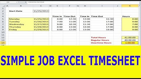 How to Make Excel Time sheet in Hindi