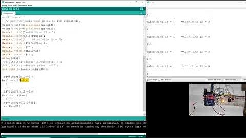 Como mudar o Brilho de um Led no  Arduino usando 2 botões - vídeo 4