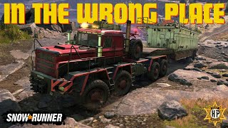 PLAD 450 - Transporting Construction Rig Semi-Trailer To The Logistic Center SnowRunner