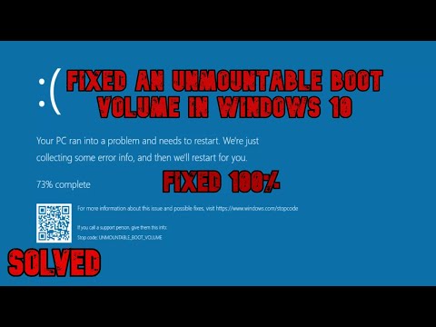[SOLVED] UNMOUNTABLE_BOOT_VOLUME [FIXED] BSOD Windows 10 FIX HOW TO [4K]