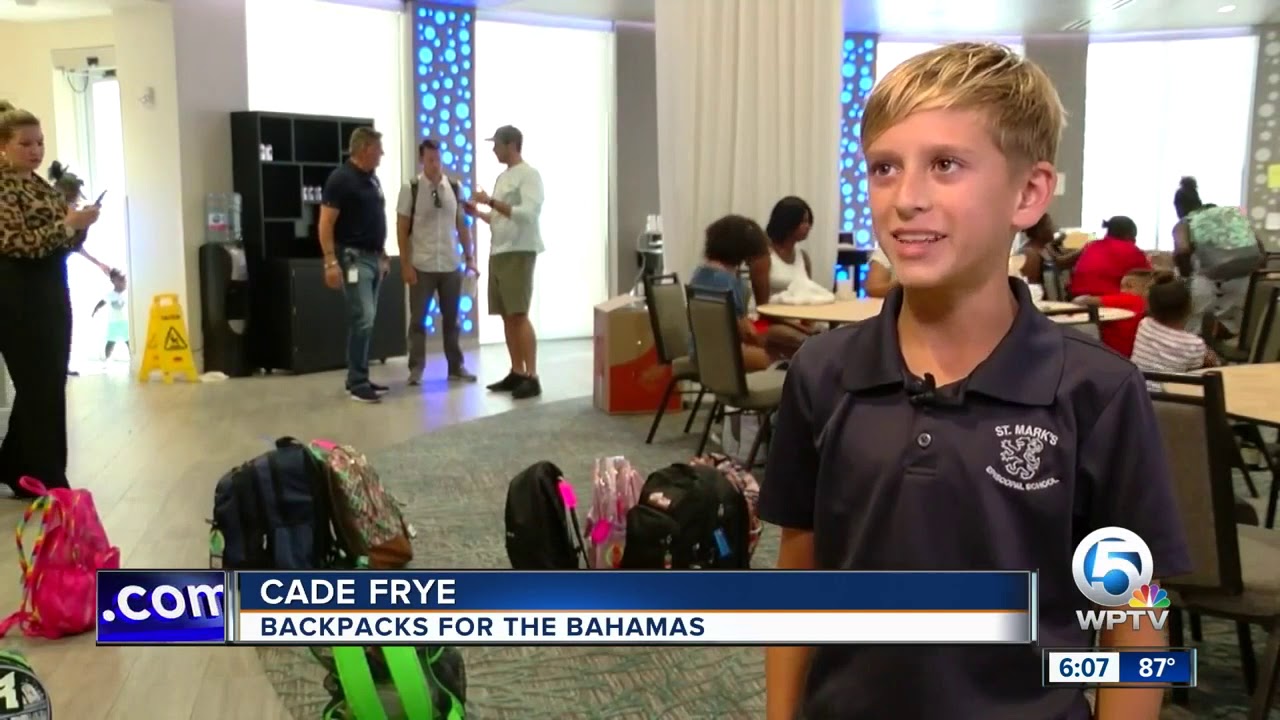 vero beach weather Boy donates backpacks to evacuees