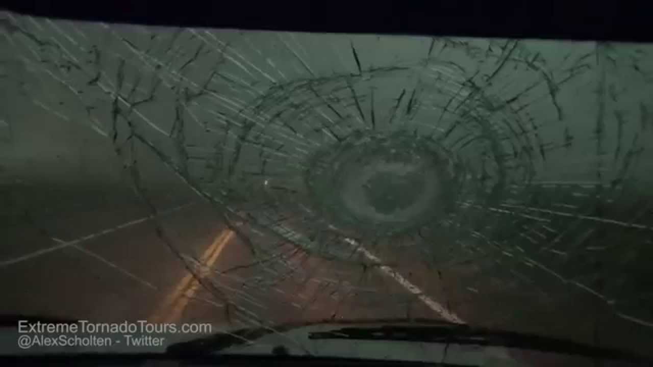 MONSTER Hail!! Extreme Tornado Tours pummeled by softball size hail ...