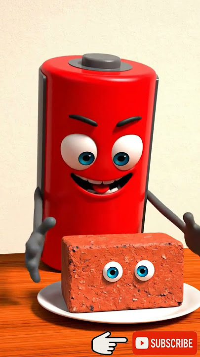 Battery Mukbang a Giant Brick and the Ending #shorts
