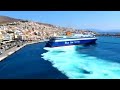 Blue star ferry docking like a boss