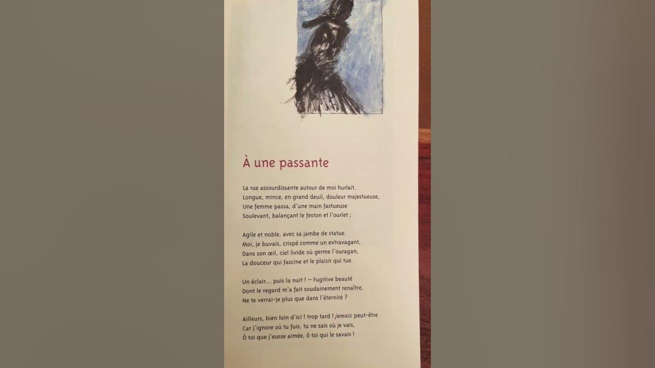 Poème du jour À une passante (Charles Baudelaire) YouTube