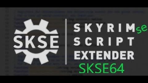 Skyrim Special Edition SKSE64 installation