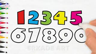 Draw And Color Numbers 1 To 10 - Easy Drawing For Kids