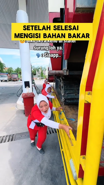 momen lucu ketika driver truck ngerjain petugas SPBU bikin ngakak ‼️‼️#ngakak #driver #kocak #spbu