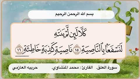 سورة العلق 15 -16