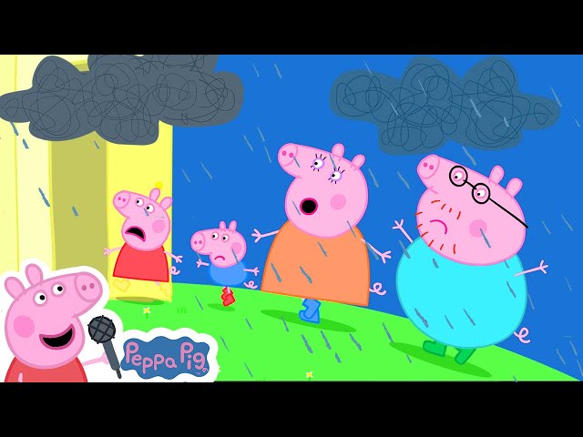 Rain, Rain, Go Away Nursery Rhymes + Kids Songs | Peppa Pig Official Family Kids Cartoon class=