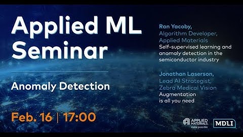 Applied ML seminars – Anomaly detection (Hebrew)
