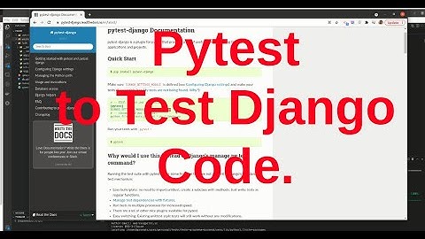 Setting up pytest in my django project
