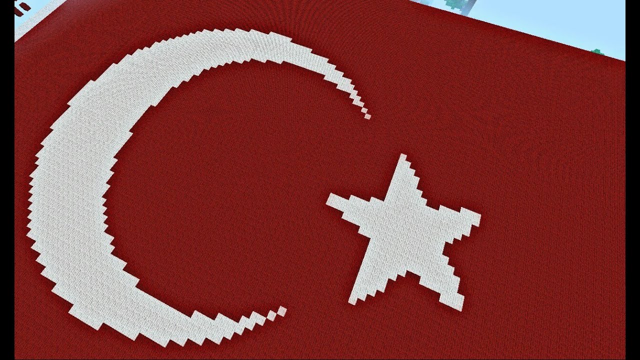 Türk Bayrağı Minecraft PE Minecraft Pe Timelapse Turkish Flag YouTube