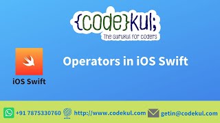 Operators in iOS Swift