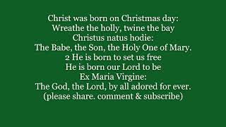 CHRIST WAS BORN ON CHRISTMAS DAY Lyrics Words text trending sing along music song