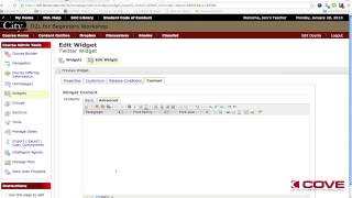 D2L - Adding a Twitter Widget Using the SCC Template